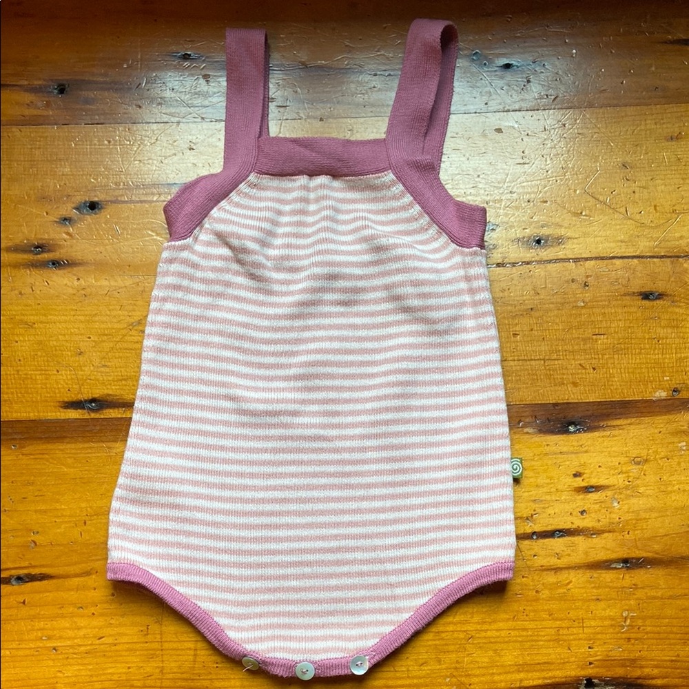 NUI Organic Striped Pink Kids One Piece